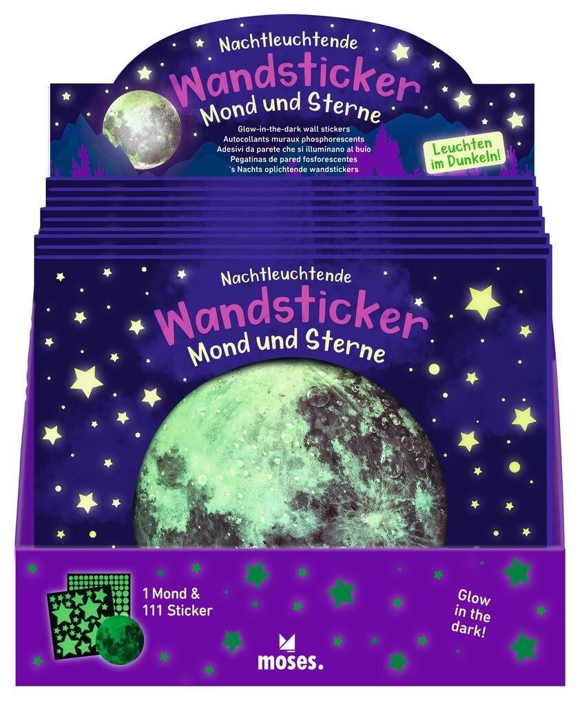 Megalight Maan en sterren glow in the dark set 111 stickers