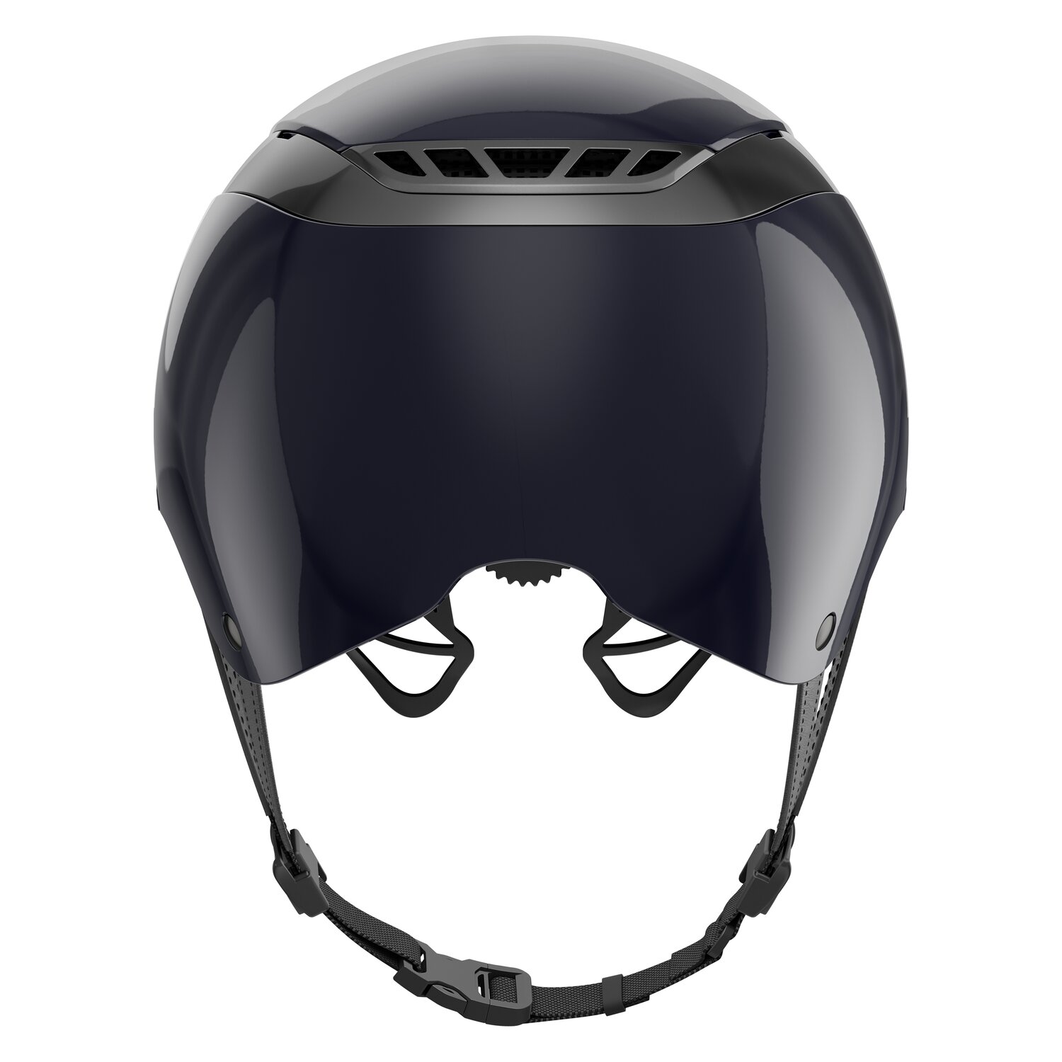 ABUS PIKEUR Reithelm AirLuxe Chrome  - shiny blue