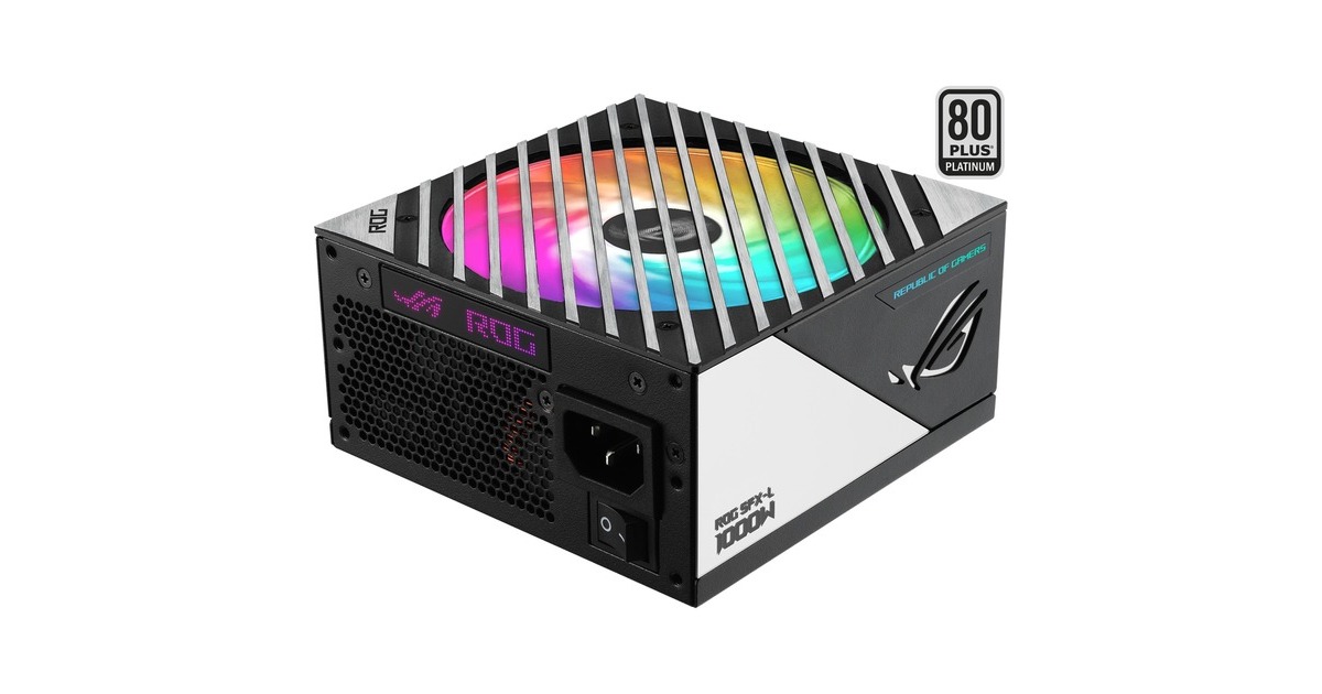 ASUSROG Loki SFX-L Platinum modulaire 1000 watt voeding   (Zwart, 1x 12V-2x6, 3x PCIe)