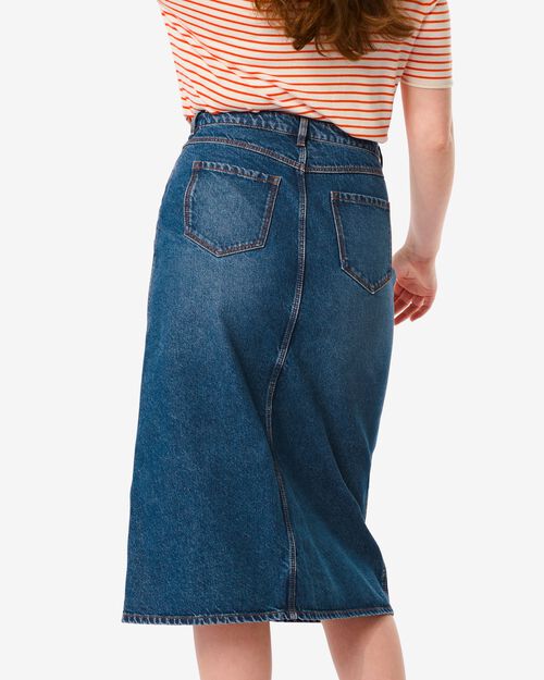 longue jupe femme denim bleu moyen