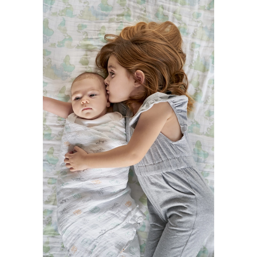 aden + anais™ essentials Baumwoll-Musselin-Pucktuch 4er Pack Voyager