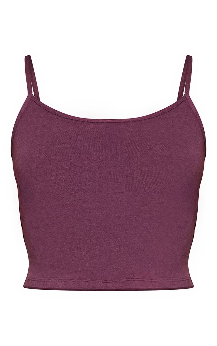 Dark Plum Débardeur En Coton Doux