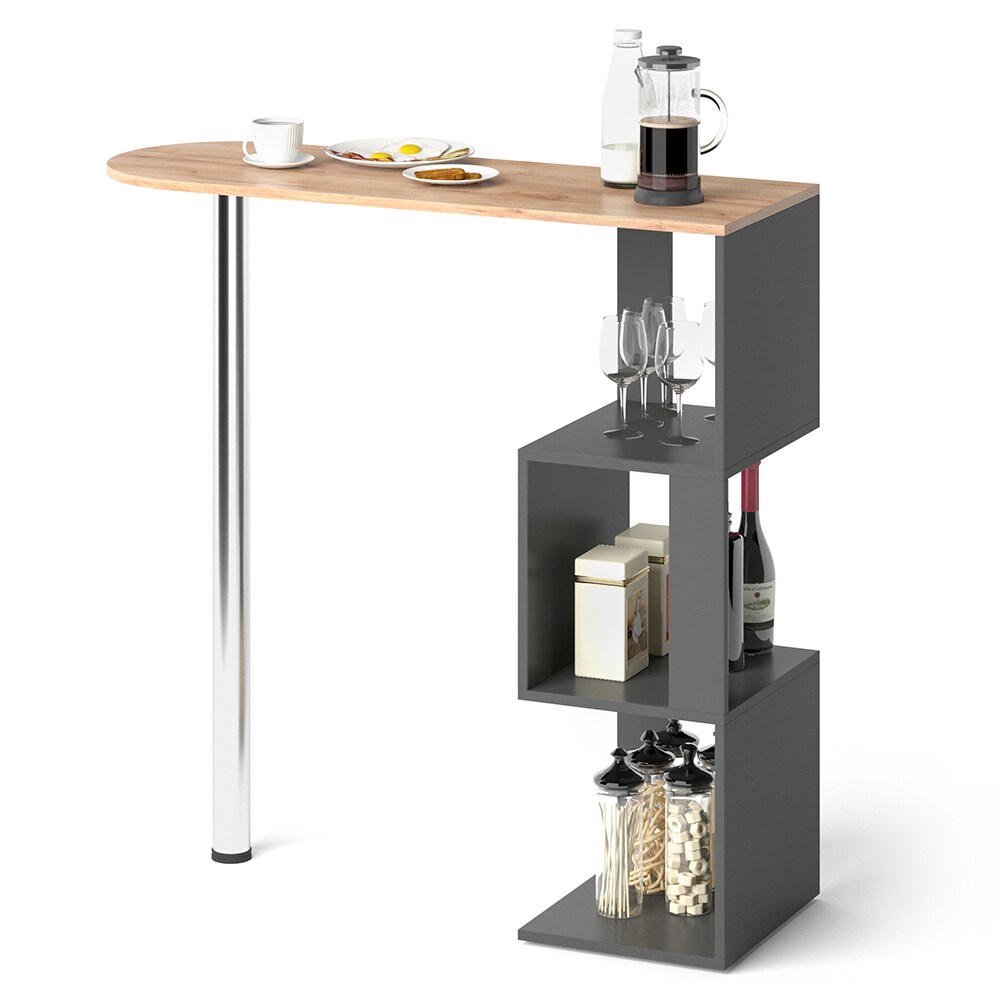 Vicco Bartisch Vincent Anthrazit-Goldkraft Bartresen Stehtisch Tresentisch Bistrotisch Bar