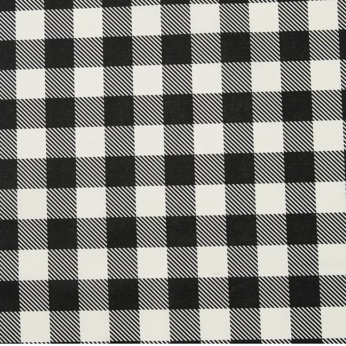 Nappe rectangulaire coton enduit (150 x 250 cm) Vichy Noire
