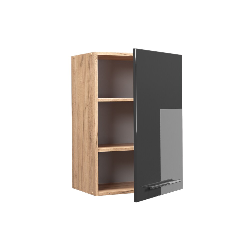 Vicco Hängeschrank Küchenschrank Küchenmöbel Fame-Line Eiche Anthrazit modern 50 cm Küche Einbauküche Hängeschrank Drehtür Einlegeboden Küchenzeile Hochglanz
