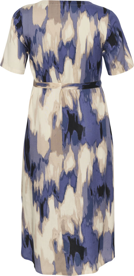 Kaffe Curve KCbella Dress Blue abstract print