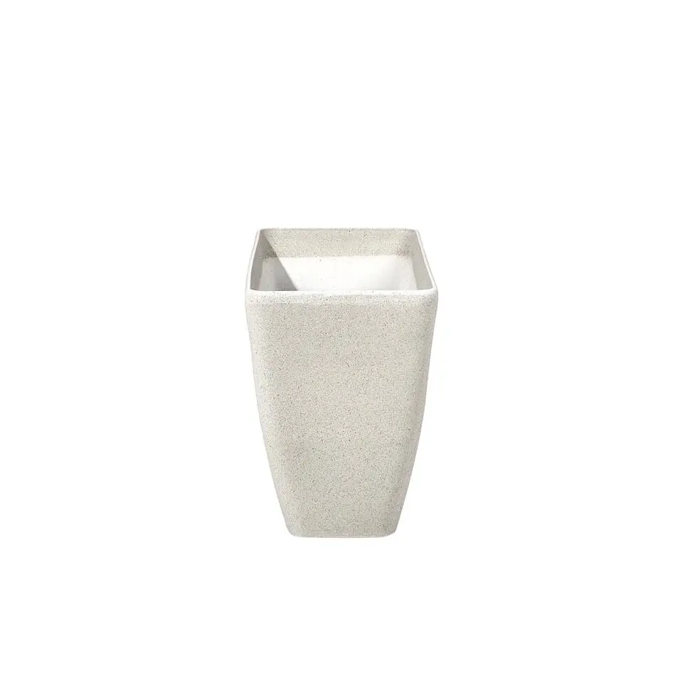 BARIS - Bloempot set van 2 - Beige - Groot - Stenenmix