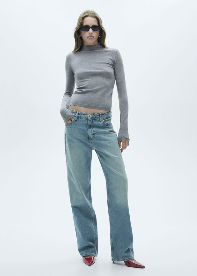 MANGO High collar sweater Medium grey