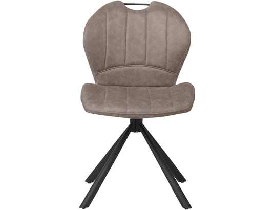 CONCEPT1 - Chaise Lot de 4C. Burton pivotante taupe