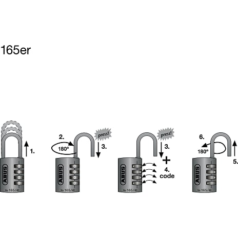 ABUS kodelås 165/20