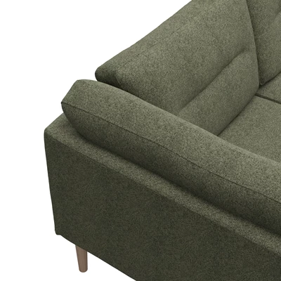 Larvik venstrevendt hjørnesofa med pufafslutning
