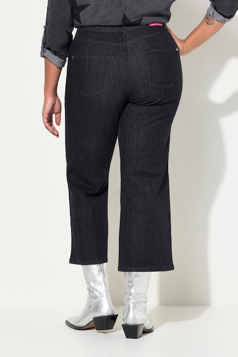 Jeans, weites Bein, Destroy-Effekten, Smiley