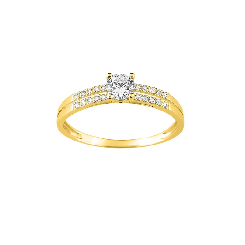 Bague Femme - Oxyde de zirconium - Or 9 Carats