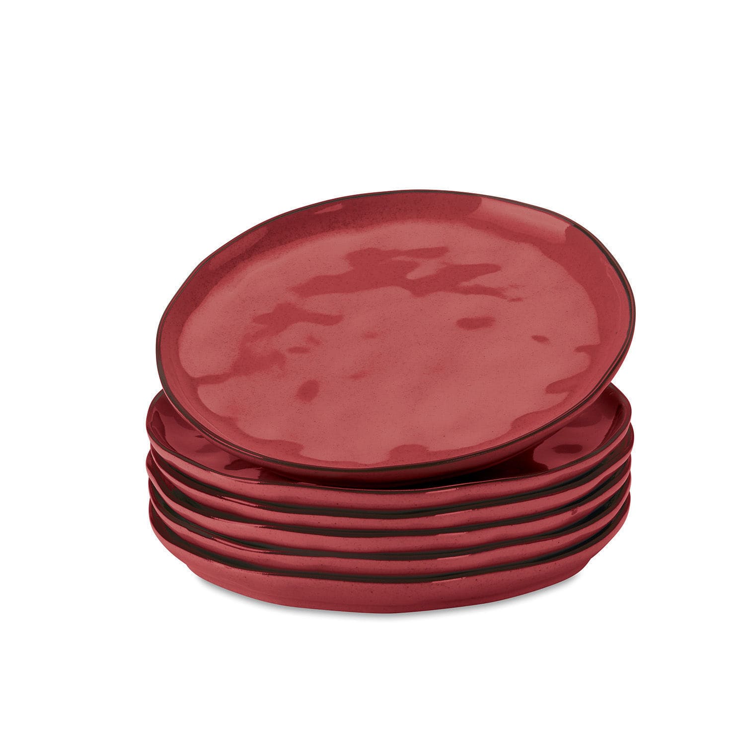 Dessertteller 6er Set Biarré rot