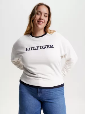 Moletom Curve Hilfiger Monotype com bordado