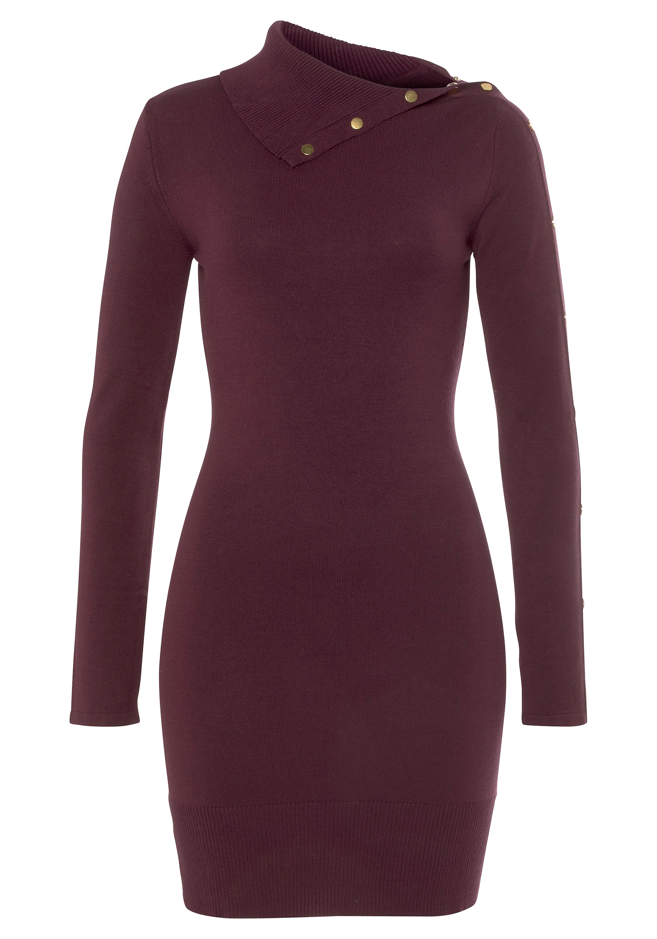 Melrose Strickkleid femininer Schnitt mit Ziernieten, aus Viskosemischung