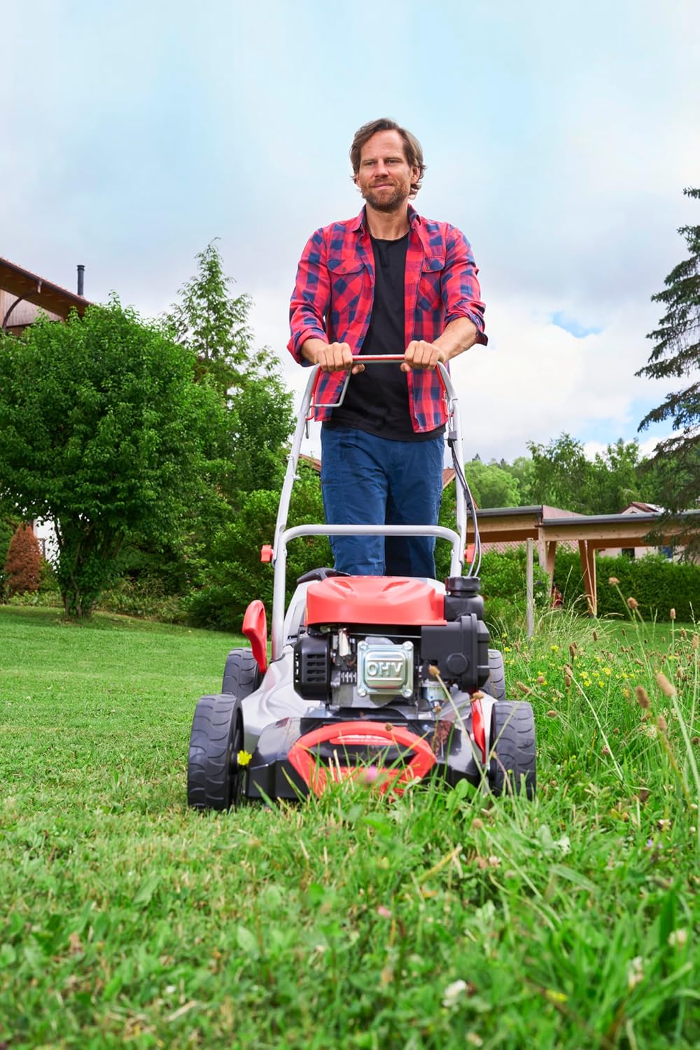 AL-KO Benzin-Rasenmäher Classic 4.64 SP-A, 46 cm Schnittbreite, 1.9 kW Motorleistung, 1-Gang Hinterradantrieb, für Rasenflächen bis 1400 m²