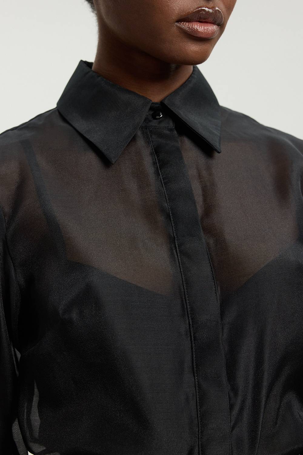 KarenMillen Chemise en Organdi Tissé