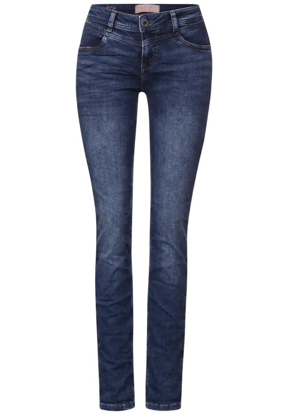 Casual Fit Jeans - mid indigo random wash