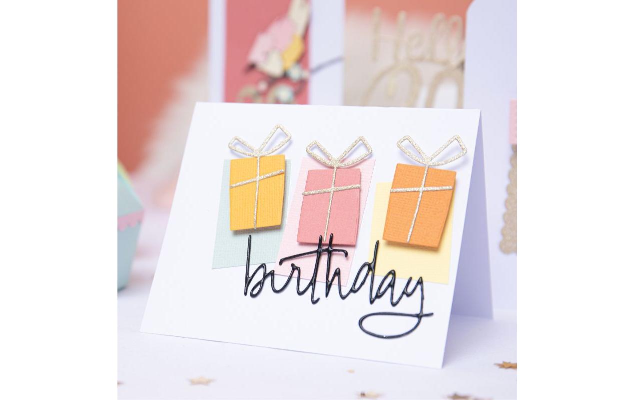 Stanzset Geburtstag Thinlits 15 MatrizenStanzformen Geburtstagszahlen