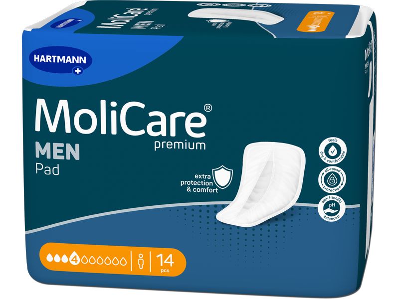 MoliCare Inkontinenz Einlagen Men Pad 4 14 Stück Inkontinenz Einlage bei leichter Blasenschwäche