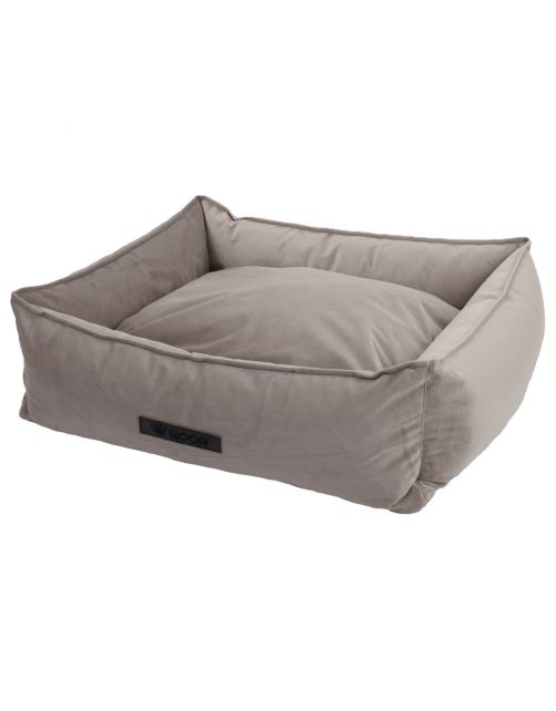 Wooff Mand Cocoon Velours Grijs - Hondenmand