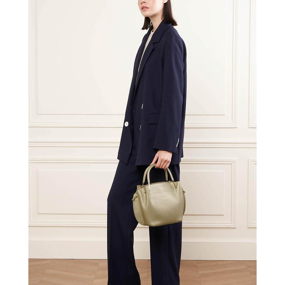 LANCASTER<br>Bolsa Louisa Foulonne Double em couro granulado