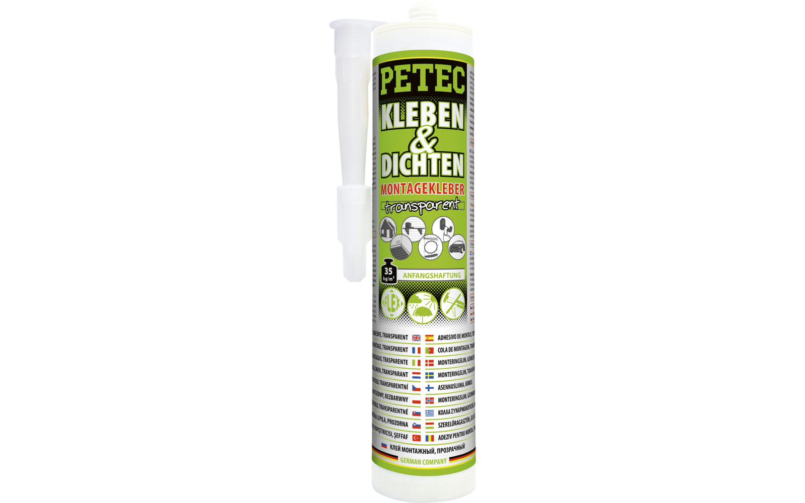 Petec Kleben und Dichten Montagekleber schwarz 80 ml