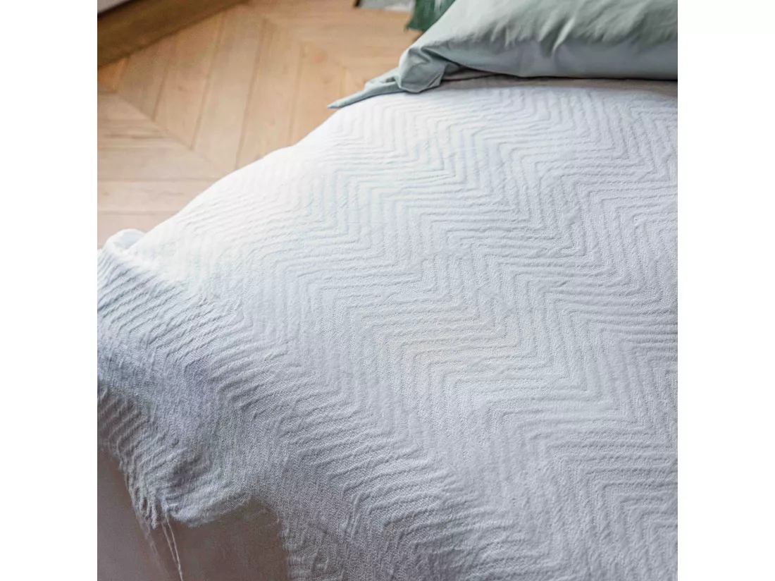 Couvre-lit Compas - 160x210cm - Blanc - Coton - Morphea