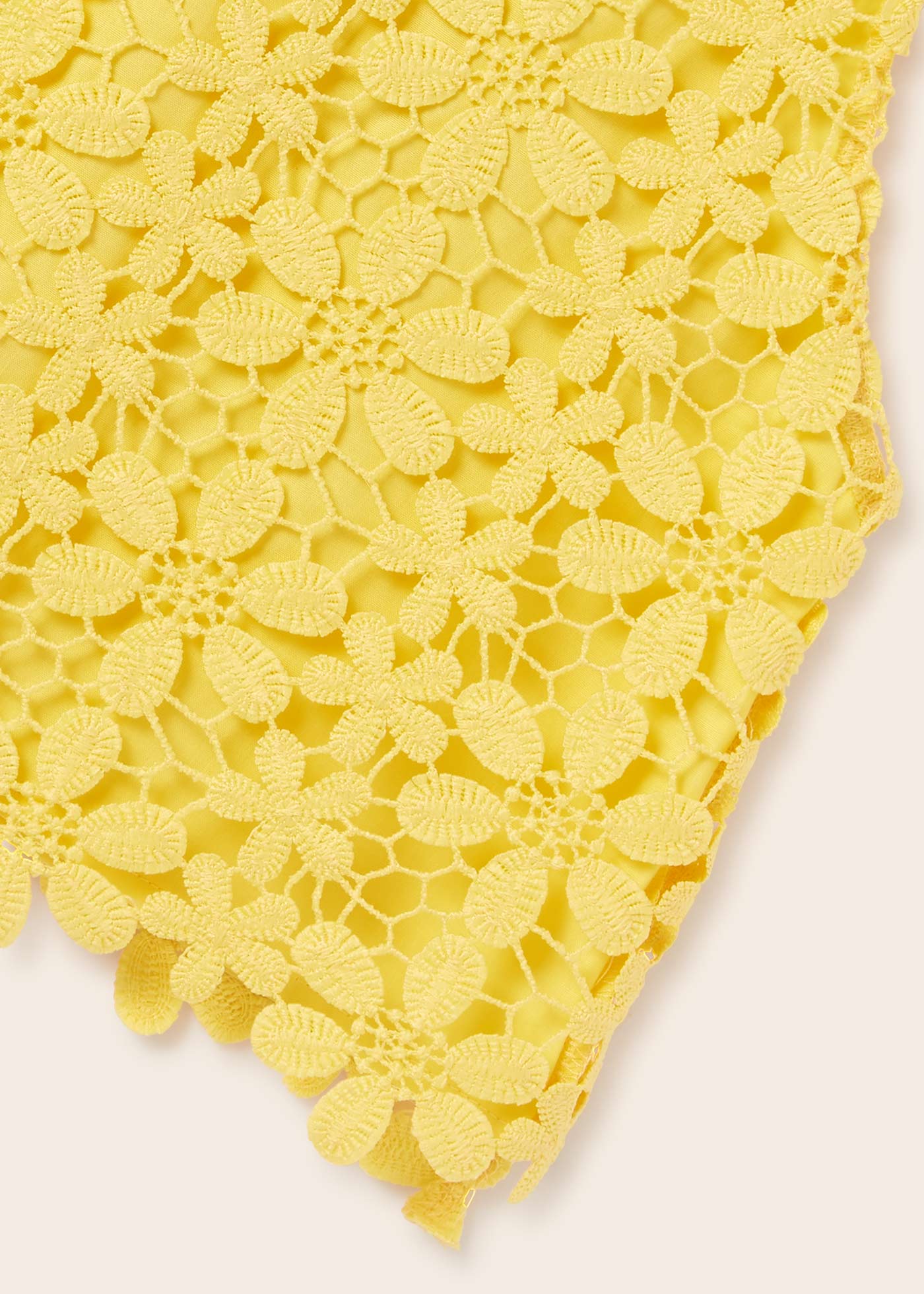 Blusa sem mangas de guipure para meninas