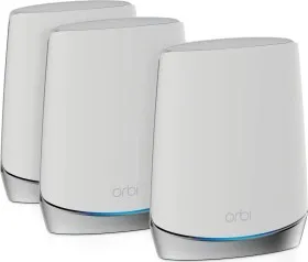 NETGEAR Orbi RBK753 - - Wi-Fi-system - (router, 2 extendere) - op til 5651 sq.ft - mesh - 1GbE - Wi-Fi 6 - Tri-Band
