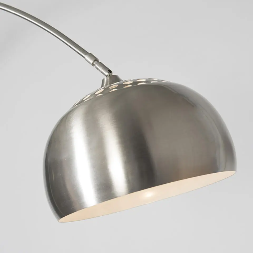 Qazqa booglampen xxl zilverkleurig e27