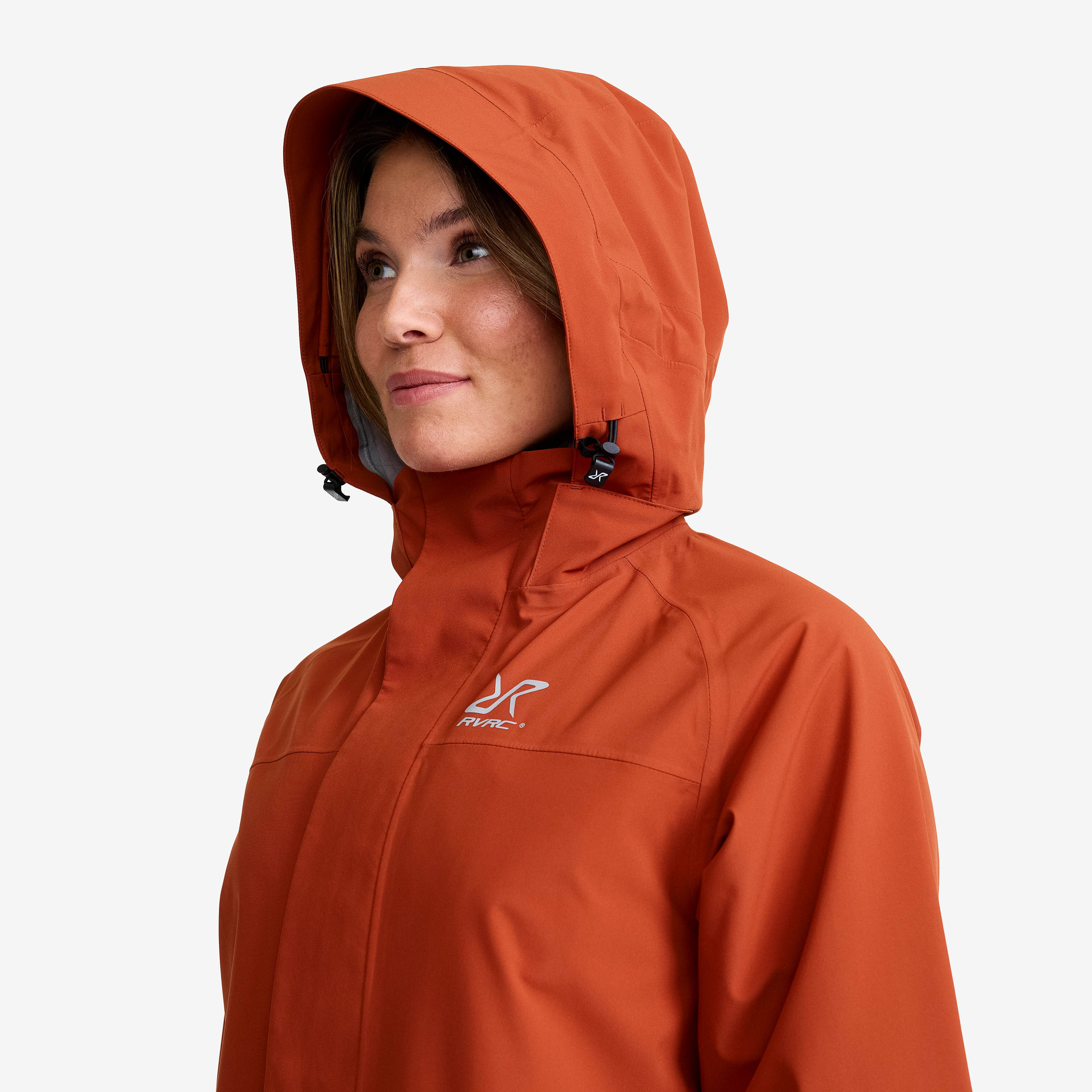Cloud 3L Long Shell Parka Dame Rusty Orange