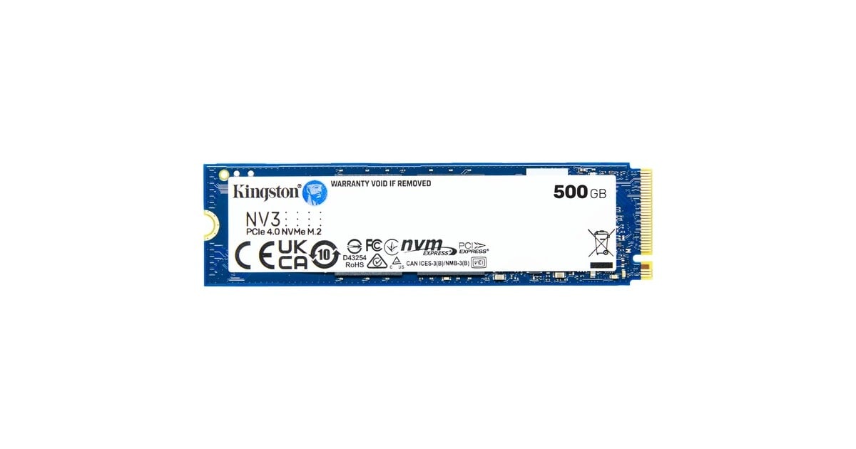 KingstonNV3 500 GB SSD  (SNV3S/500G, PCIe 4.0 x4, NVMe, M.2 2280)