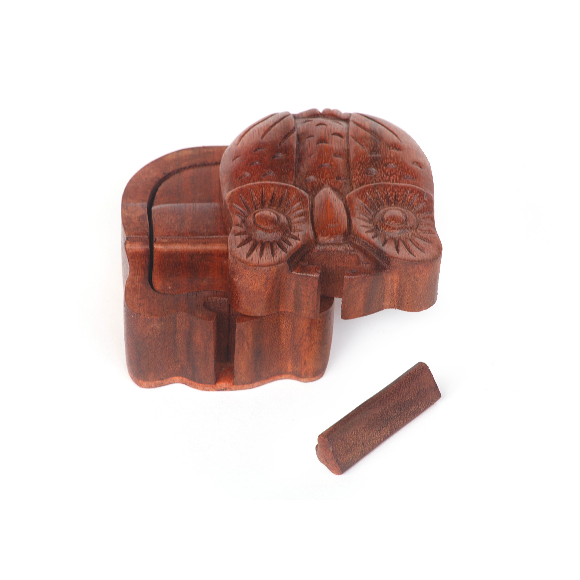 Secret Box 'Owl', natur, T 10 cm, B 8 cm, H 5 cm von fischer's lagerhaus