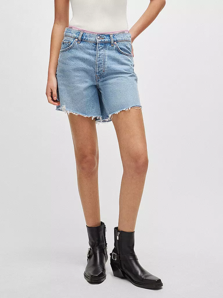 HUGO Jeansshorts GEALEA hellblau