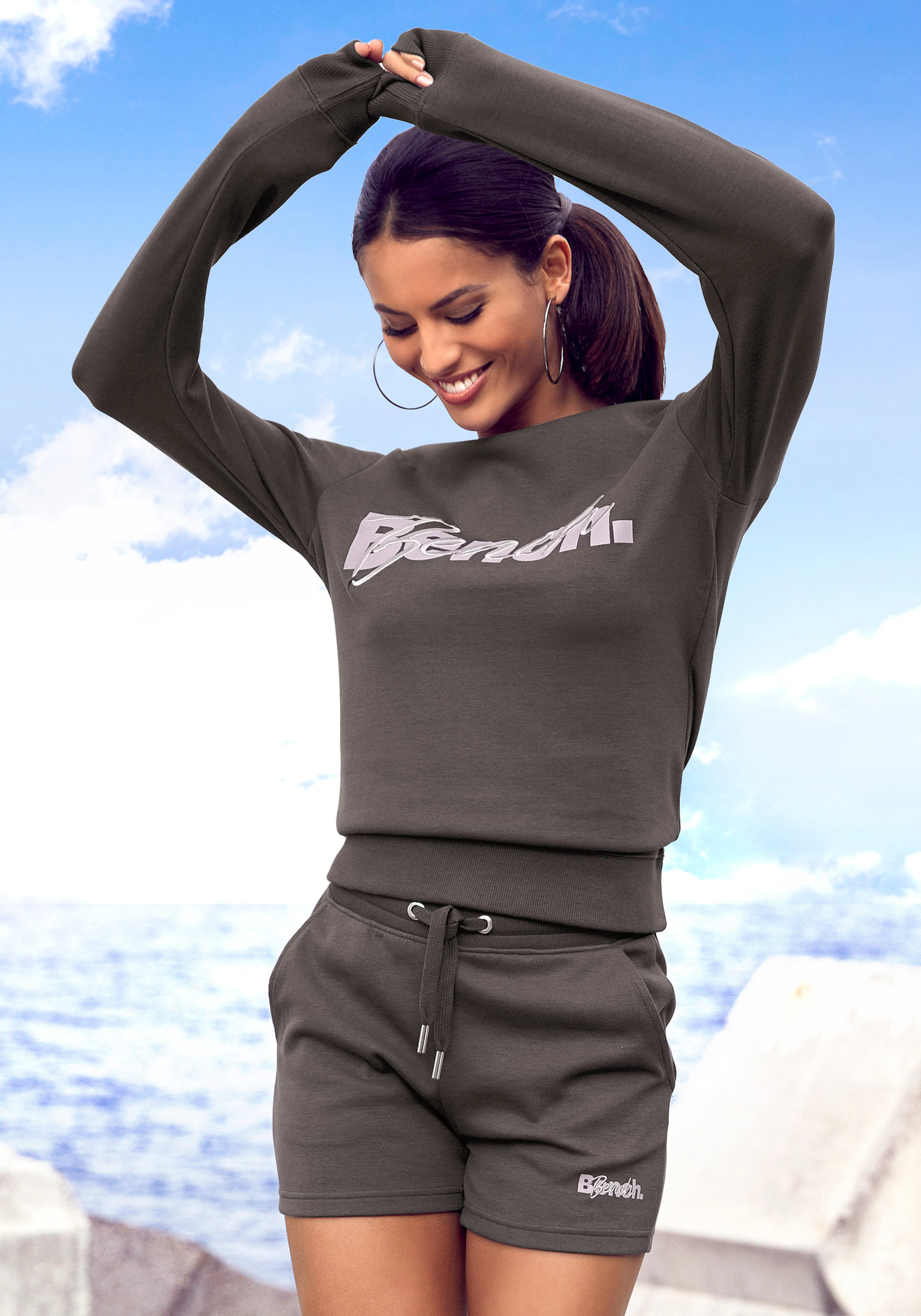 Sweatshirt in stone