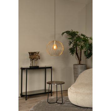 Lucide hanglamp Danza mat goud Ø40 cm