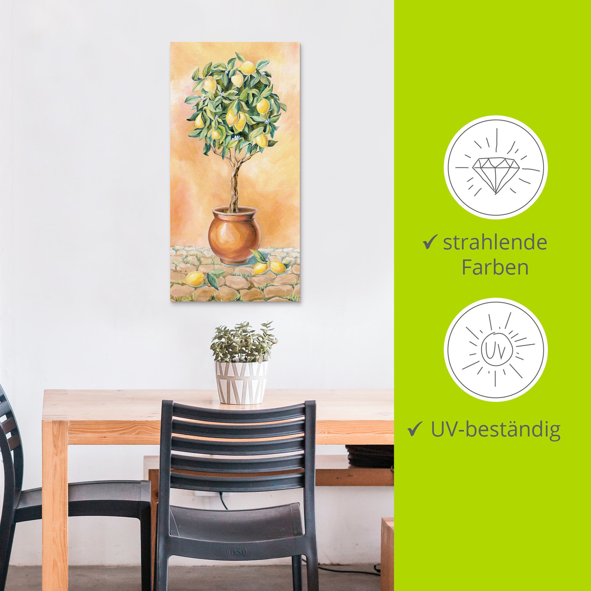 Artland Wandbild »Zitronenbaum I« Pflanzen 1 Stk. tlg. als Alubild, Outdoorbild, Leinwandbild in verschied. Grössen