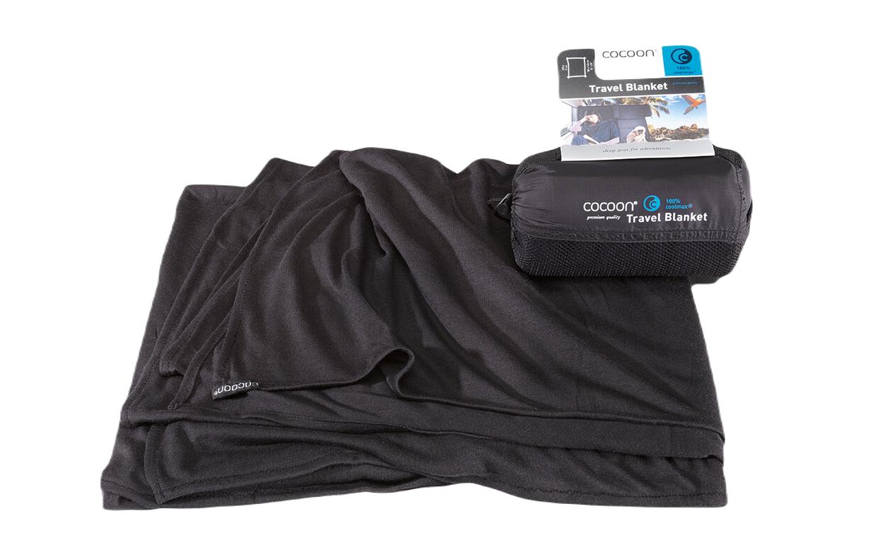 Coolmax Travel Blanket, 180 cm x 140 cm, SchwarzSuperleichte Reisedecke