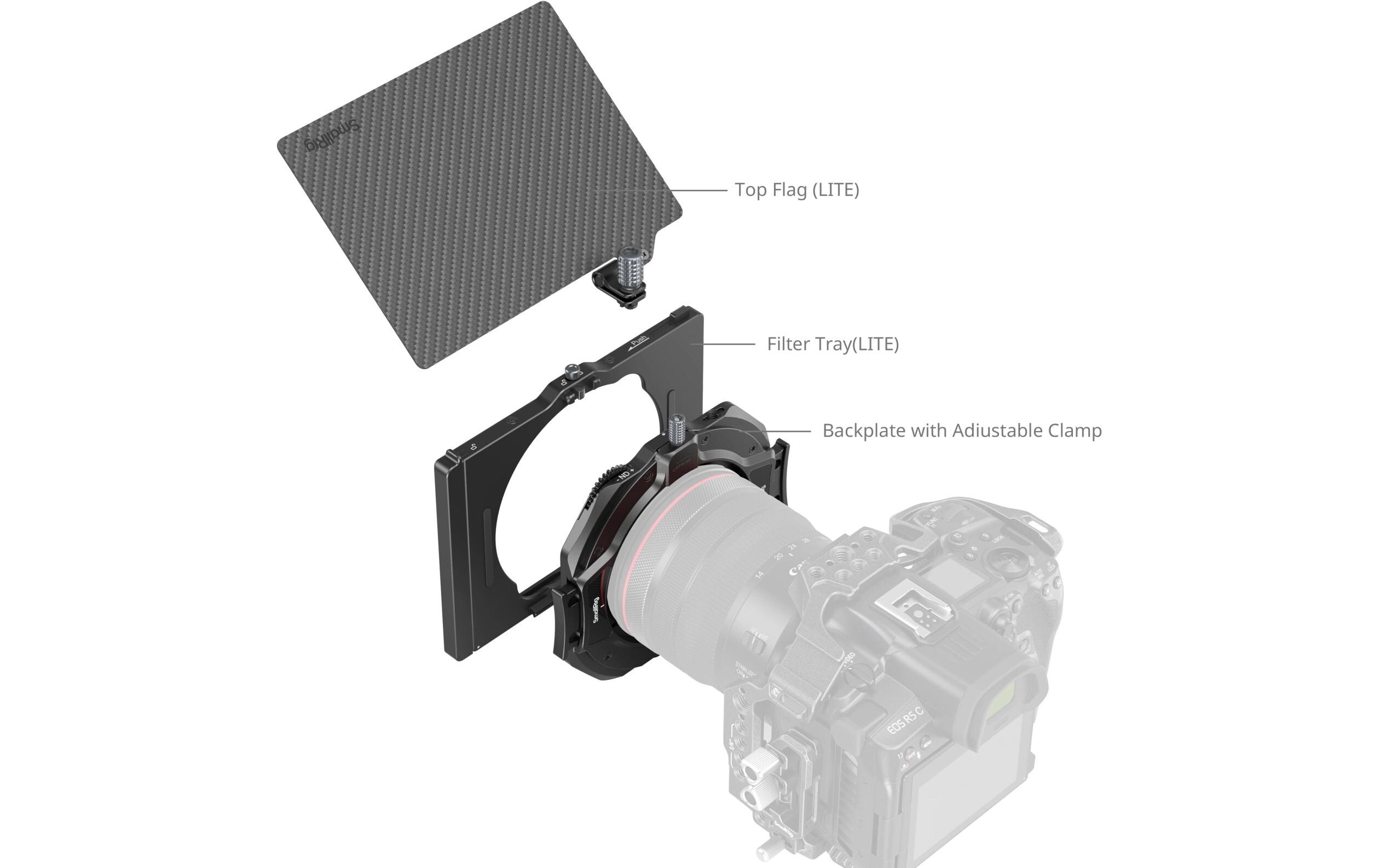 LITE Mattebox mit verstellbarer Klemme<br>Mattebox