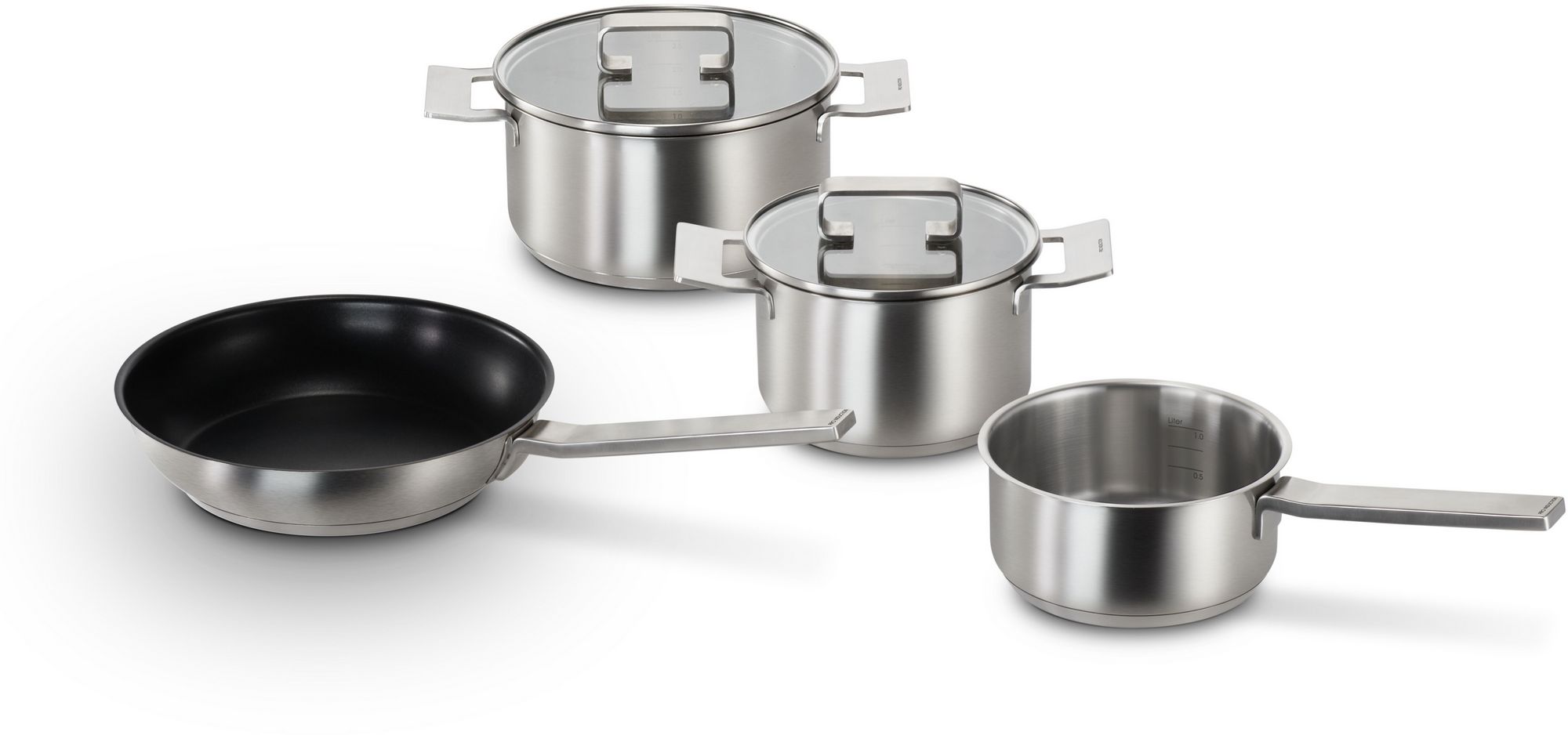 Conjunto de panelas e frigideira premium de 4 peças para fogões de indução 17005719HEZ9SE040