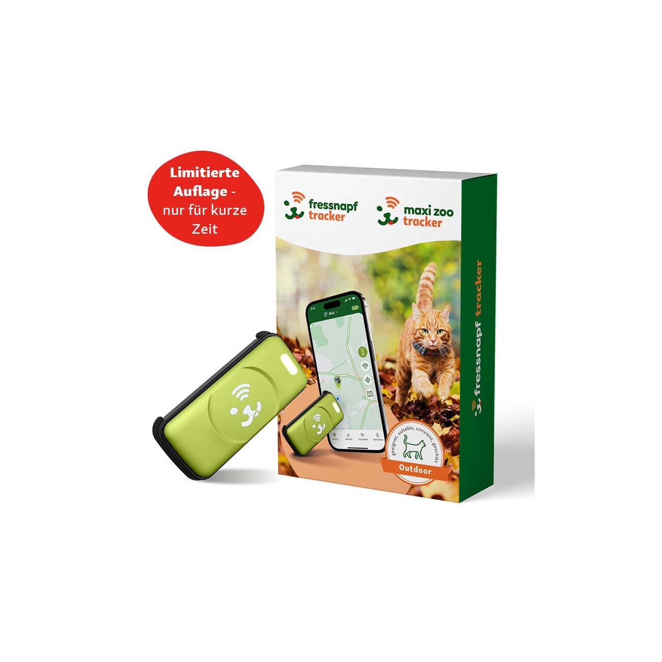 Fressnapf GPS-Tracker für Katzen Happy green *limitierte Auflage