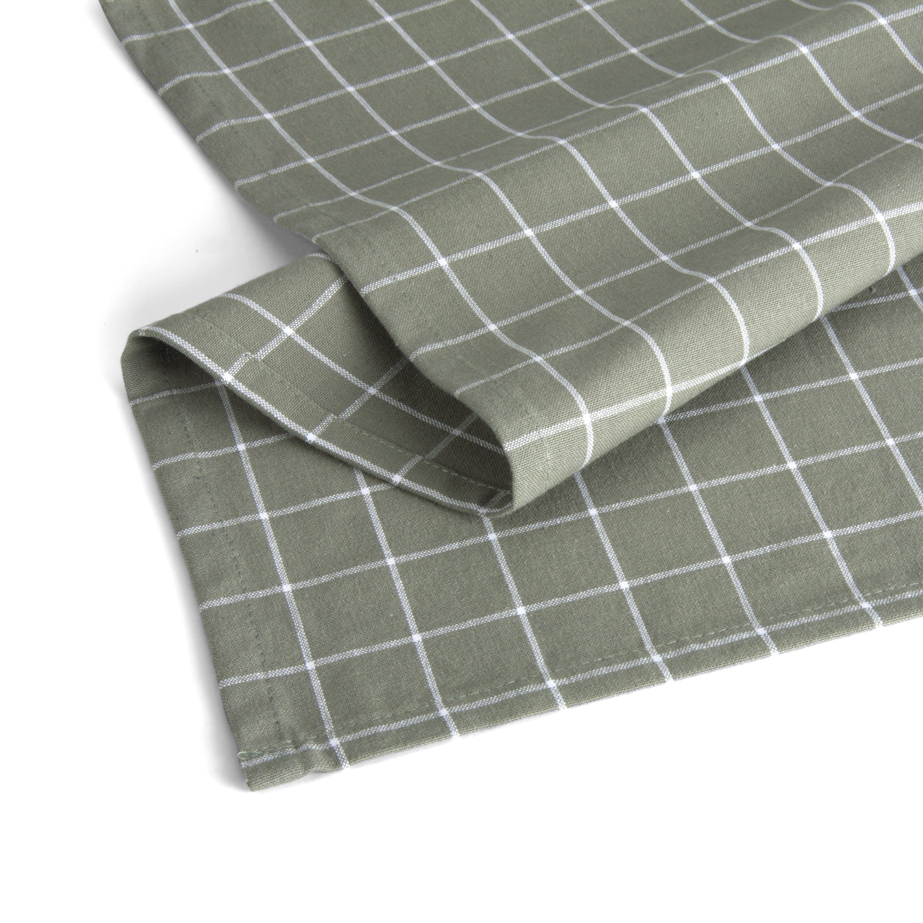 Walra Dry with Cubes Uni Keuken- en Theedoekset 3 st. - Groen