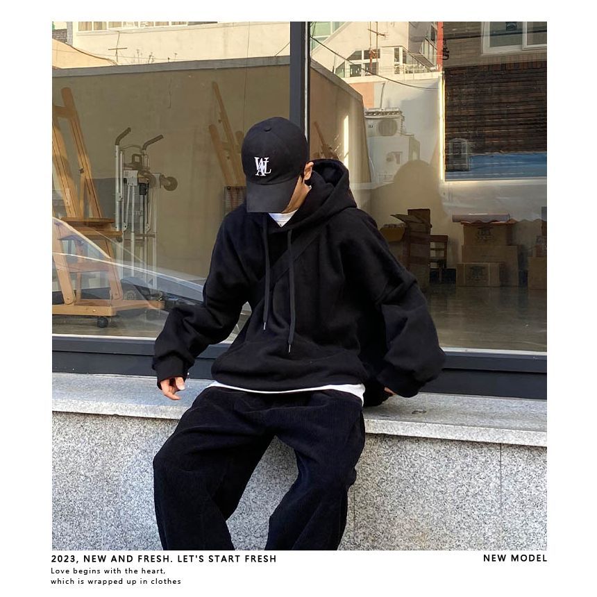 Okwano - Effen losse hoodie