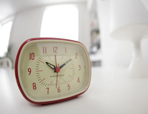 Red Retro Alarm Clock