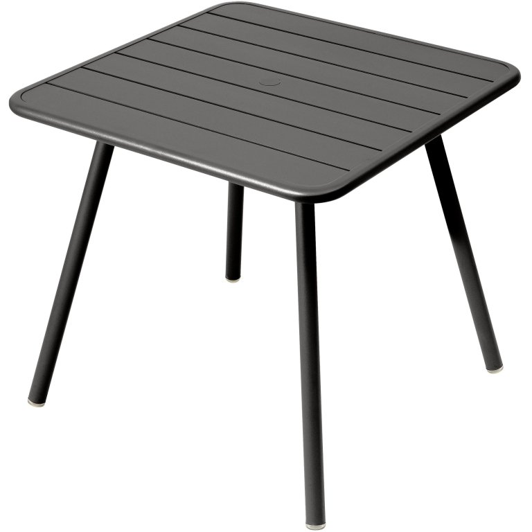 Fermob Luxembourg tuintafel vierpoot 80x80 Liquorice
