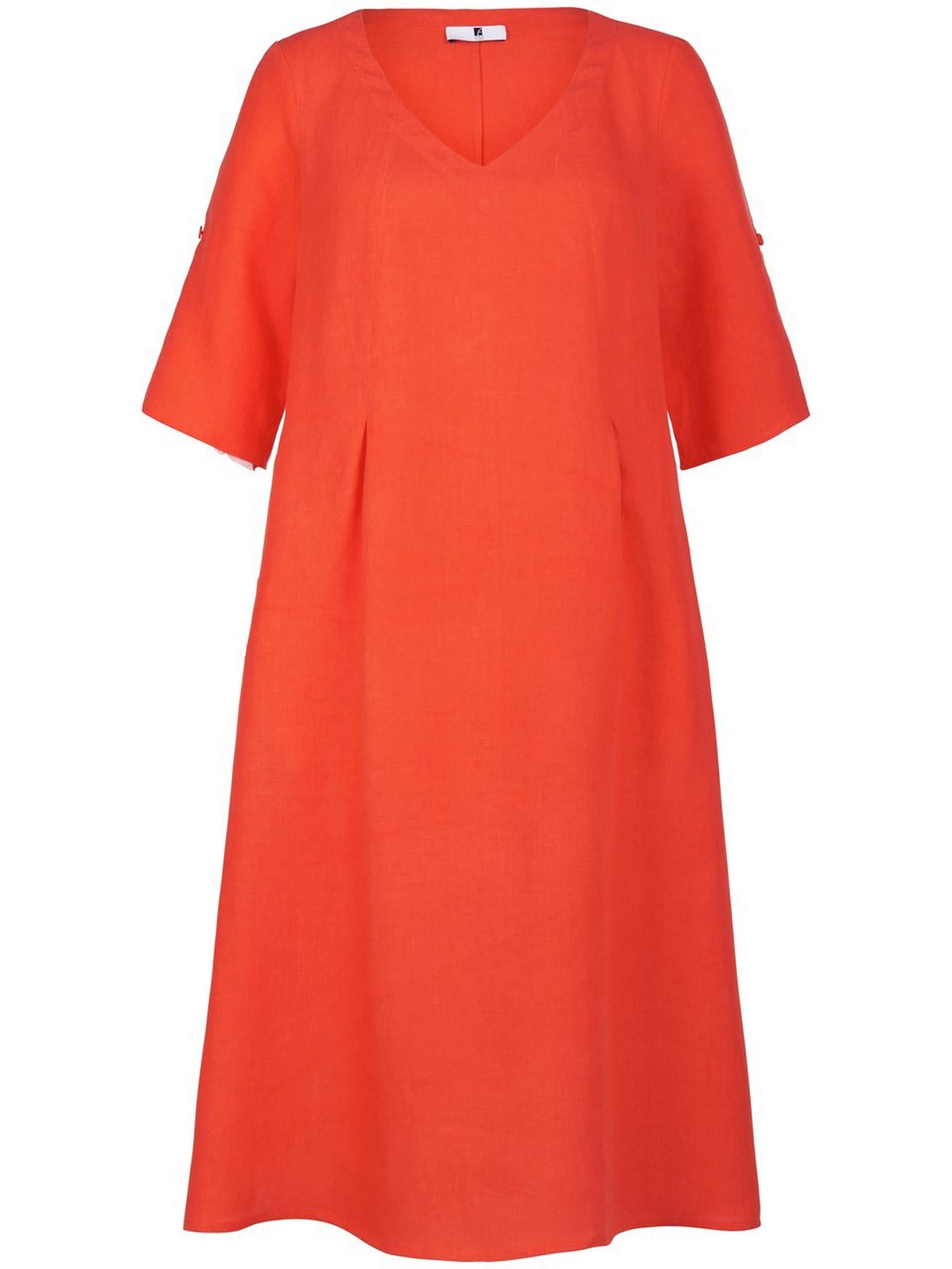 Kleid mit 3/4-Arm aus 100% Leinen