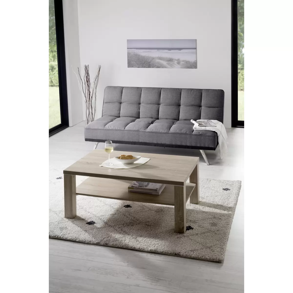 Schlafsofa Roma Best Price 114 x 179 Anthrazit
