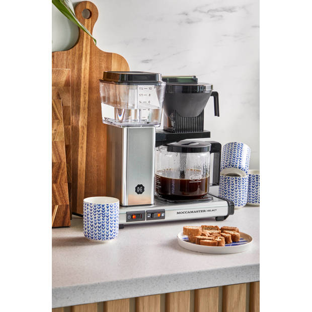 Douwe Egberts Moccamaster filterkoffiezetapparaat KBG Select chroom 1,25L